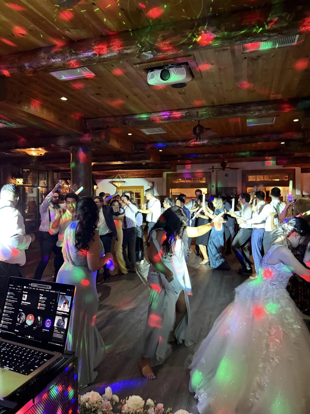 Conga dance line on the floor!