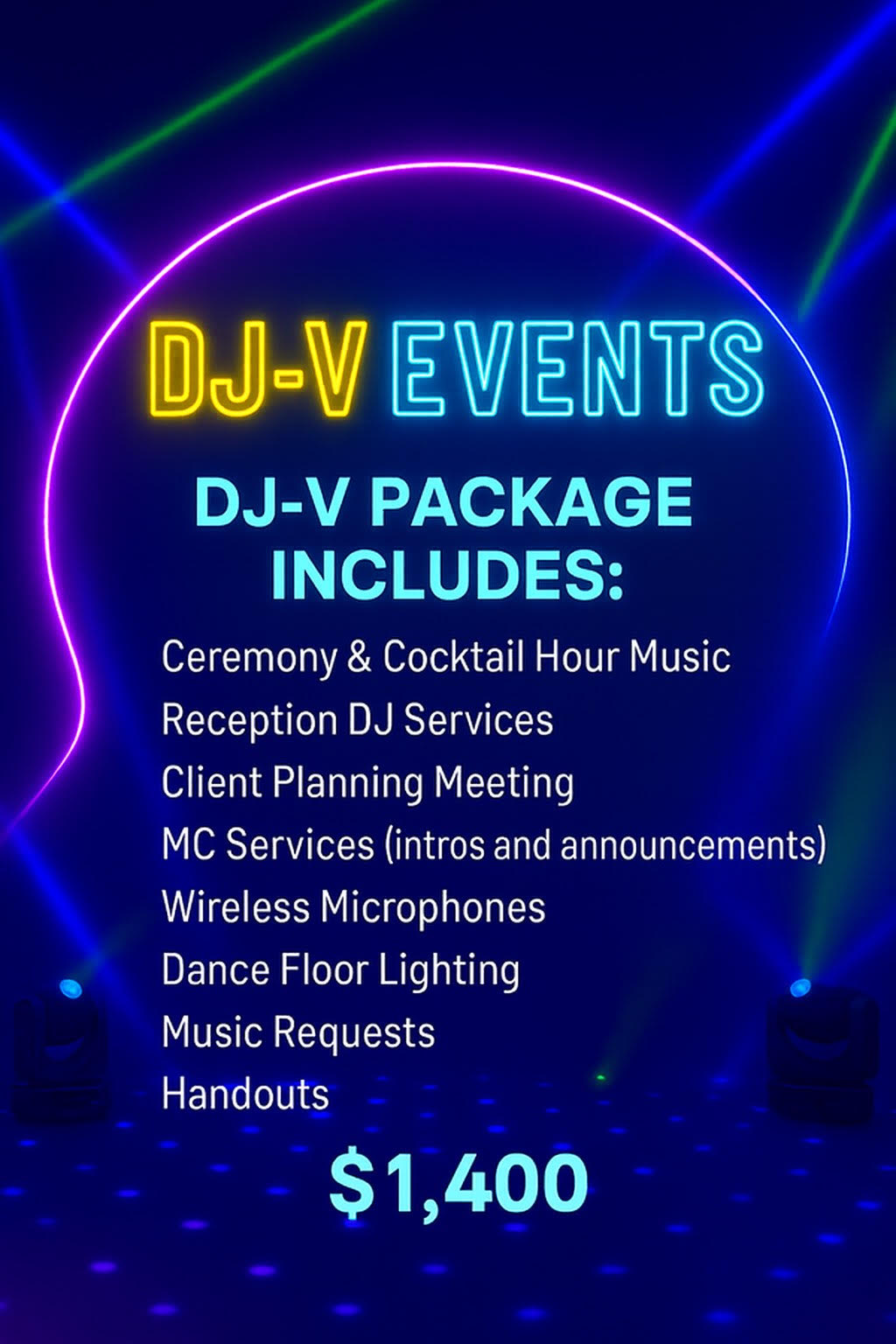 DJ Vito Wedding Price List